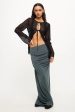 LIONESS Barely There Tie Top Onyx Hot on Sale