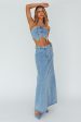 Romcom Maxi Skirt Denim Blue Hot on Sale