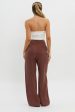 Dodie Straight Leg Trouser Pants Choco For Cheap