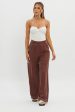 Dodie Straight Leg Trouser Pants Choco For Cheap