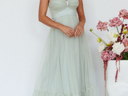 Alegria Tulle Maxi Dress Pistachio For Discount