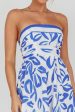 Randi Tie-Back Maxi Dress Leaf Print Blue Online Sale