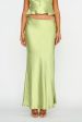 Rose Garden Satin Maxi Skirt Lime Cheap