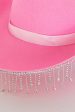 Dolly Diamante Fringe Cowboy Hat Pink Online Hot Sale