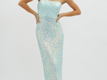 C est Moi Sequin Laced Back Blue Fashion