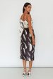 Amina Split Midi Skirt Printed Black Hot on Sale