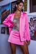 Jazmyn Satin Blazer Pink Fashion