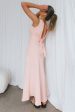 Zanzibar Surplice Neckline Maxi Dress Nude Online Sale