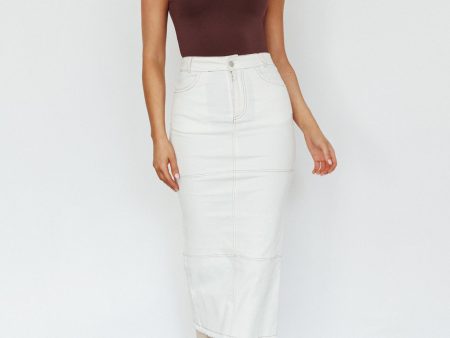 Thalia Pocket Midi Skirt White Fashion