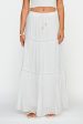 Canyon Cove Crochet Trim Maxi Skirt White For Sale