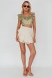 You Got It Tied Ruffle Skort Natural Discount