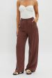 Dodie Straight Leg Trouser Pants Choco For Cheap