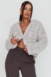 Montana Faux Fur Jacket Light Grey Fashion