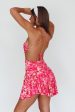 Destination Open Back Mini Dress Floral Pink Online now