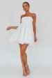 Solis Strapless Baby Doll Mini Dress White Hot on Sale