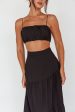 Bondi Gathered Crop Top Black Online