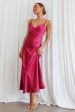 Infinity Pintuck Bust Midi Dress Fuchsia Sale