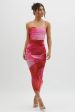 Logan Cami Strap Midi Dress Abstract Pink Fashion