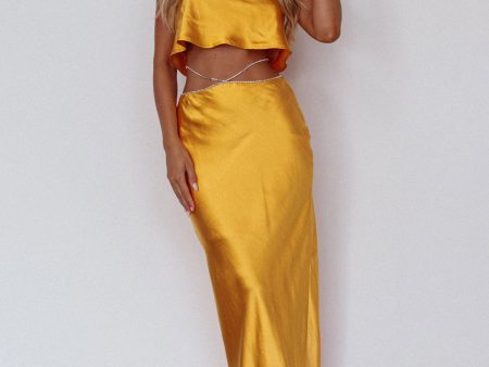 Tahni Diamante Chain Maxi Skirt Mango Fashion