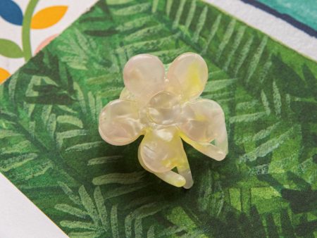 Blossom Flower Hair Clip Yellow For Discount