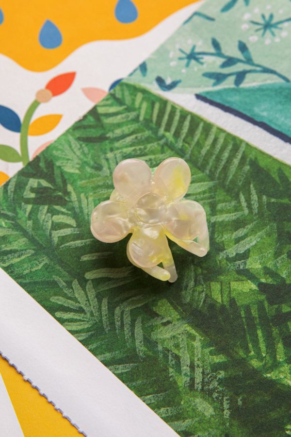 Blossom Flower Hair Clip Yellow For Discount