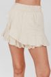 You Got It Tied Ruffle Skort Natural Discount