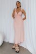 Zanzibar Surplice Neckline Maxi Dress Nude Online Sale