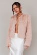 London Day Faux Fur Jacket Blush Cheap