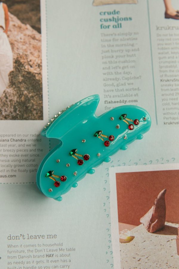 Cherry Pie Hair Clip Blue Online