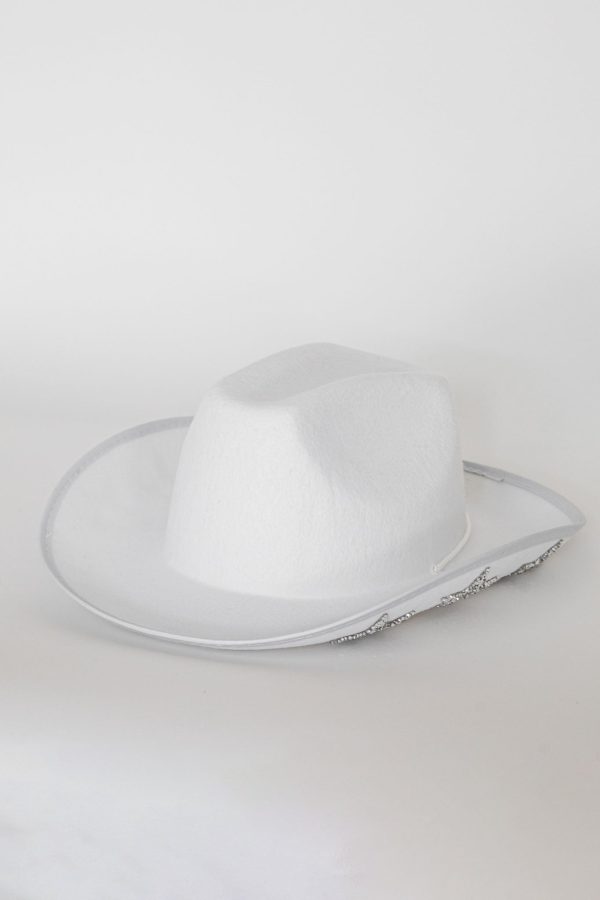 Bobby Rhinestone Star Cowboy Hat White on Sale