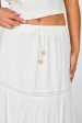 Canyon Cove Crochet Trim Maxi Skirt White For Sale