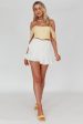 You Got It Tied Ruffle Skort White Hot on Sale