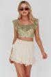 You Got It Tied Ruffle Skort Natural Discount