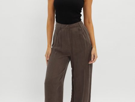 Dodie Straight Leg Trouser Pants Warm Grey Online Sale