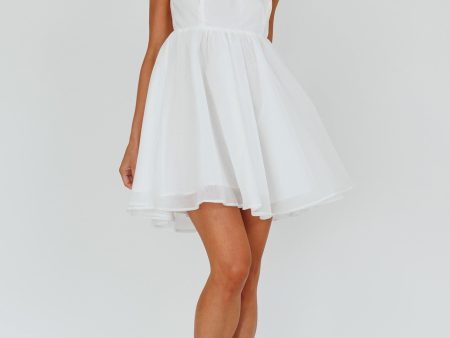 Solis Strapless Baby Doll Mini Dress White Hot on Sale