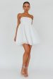 Solis Strapless Baby Doll Mini Dress White Hot on Sale