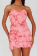 Charmer Floral Embellished Mini Dress Pink Discount