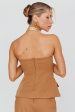 Valencia Strapless Bustier Top Mocha on Sale