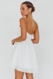 Solis Strapless Baby Doll Mini Dress White Hot on Sale