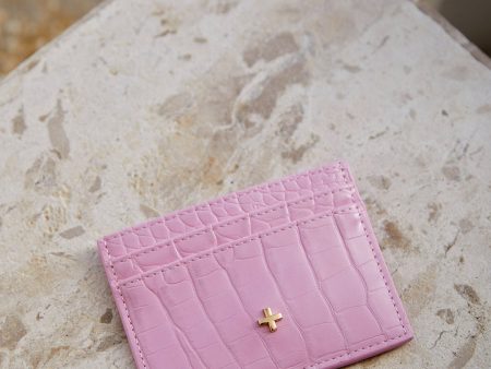 Peta And Jain Izzy Embossed Card Holder Pink For Discount