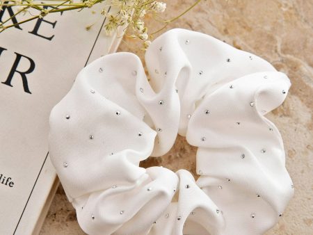 City Lights Embellished Scrunchie White For Sale