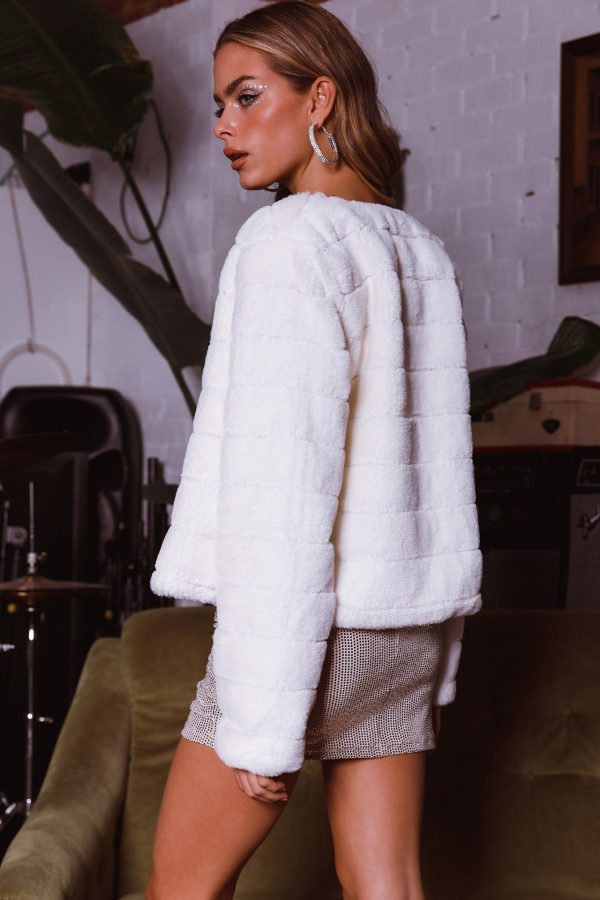 Montana Faux Fur Jacket White Fashion