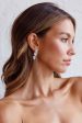 Zircon Leaves Tassel Drop Earrings Silver Fashion