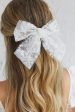 Belle Lace Bow Barrette Clip White For Sale