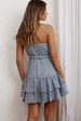 Wilshire Tiered Ruffle Hem Spaghetti Strap Dress Dark Grey Online