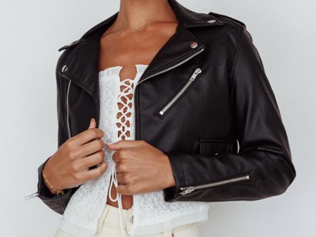 Toulouse Faux Leather Jacket Black Supply