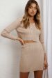 Auburn Ribbed Knit Skirt Tan Cheap