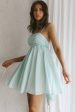 Zhen Bow Tie Back Mini Dress Mint on Sale