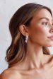 Zircon Leaves Tassel Drop Earrings Silver Fashion