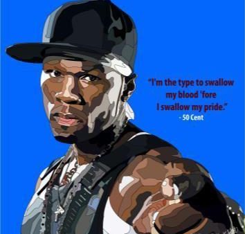 50 Cent Pop Art (10 X10 ) Online now